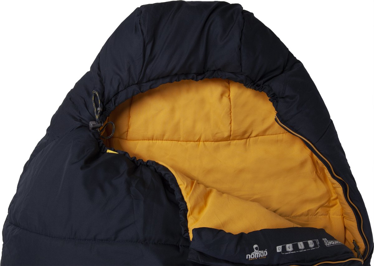  NOMAD® Inca 1200 Slaapzak | 210x80cm Blauw | Lichtgewicht &amp; Kwalitatief | Mummy Slaapzak | Incl Hoes
