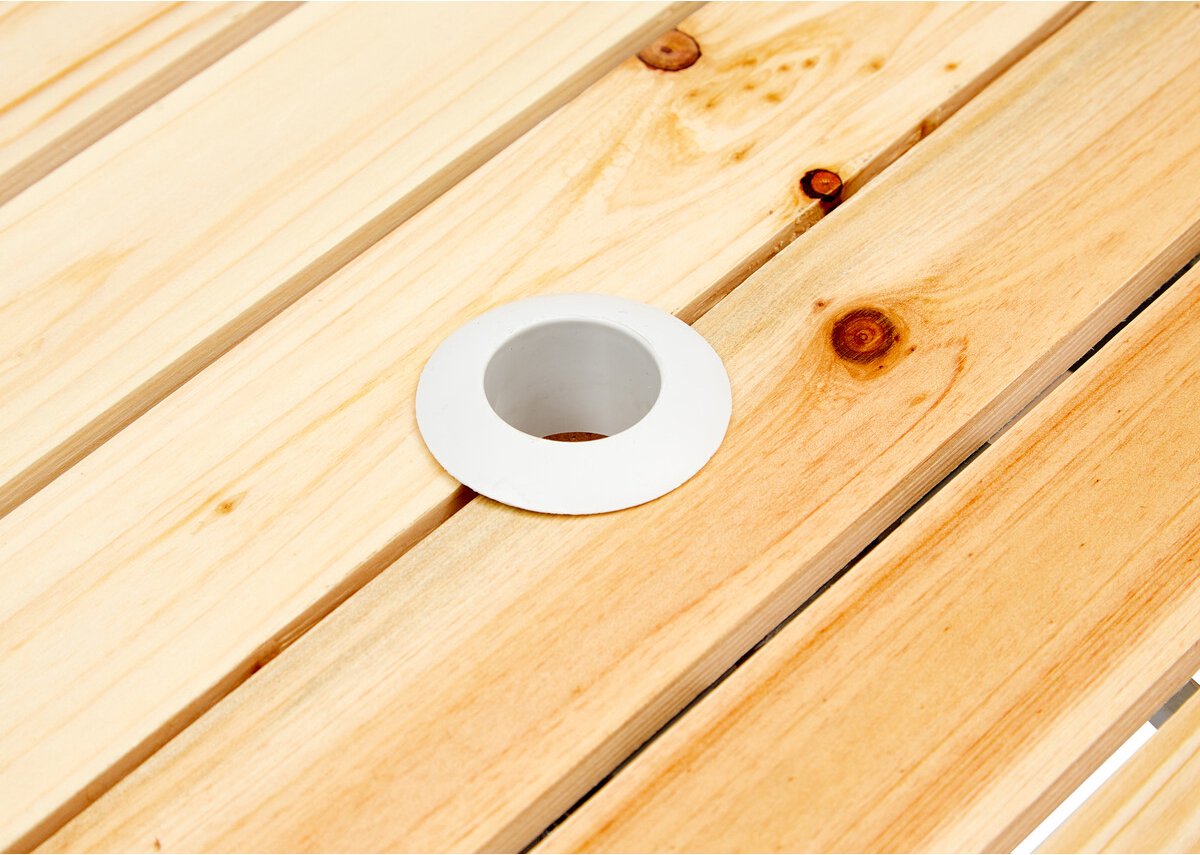  CAMPZ Fir Wood Picknicktafel, Bruin/grijs