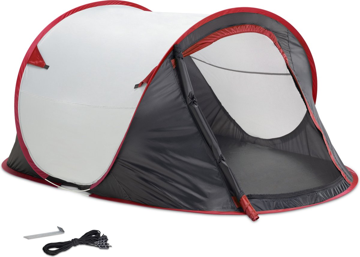  JEMIDI Tweepersoons Pop-up Tent - Opgooitent, Werptent Voor 2 Personen - Ideaal Als Festivaltent Of Kampeertent - Verschillende Kleuren