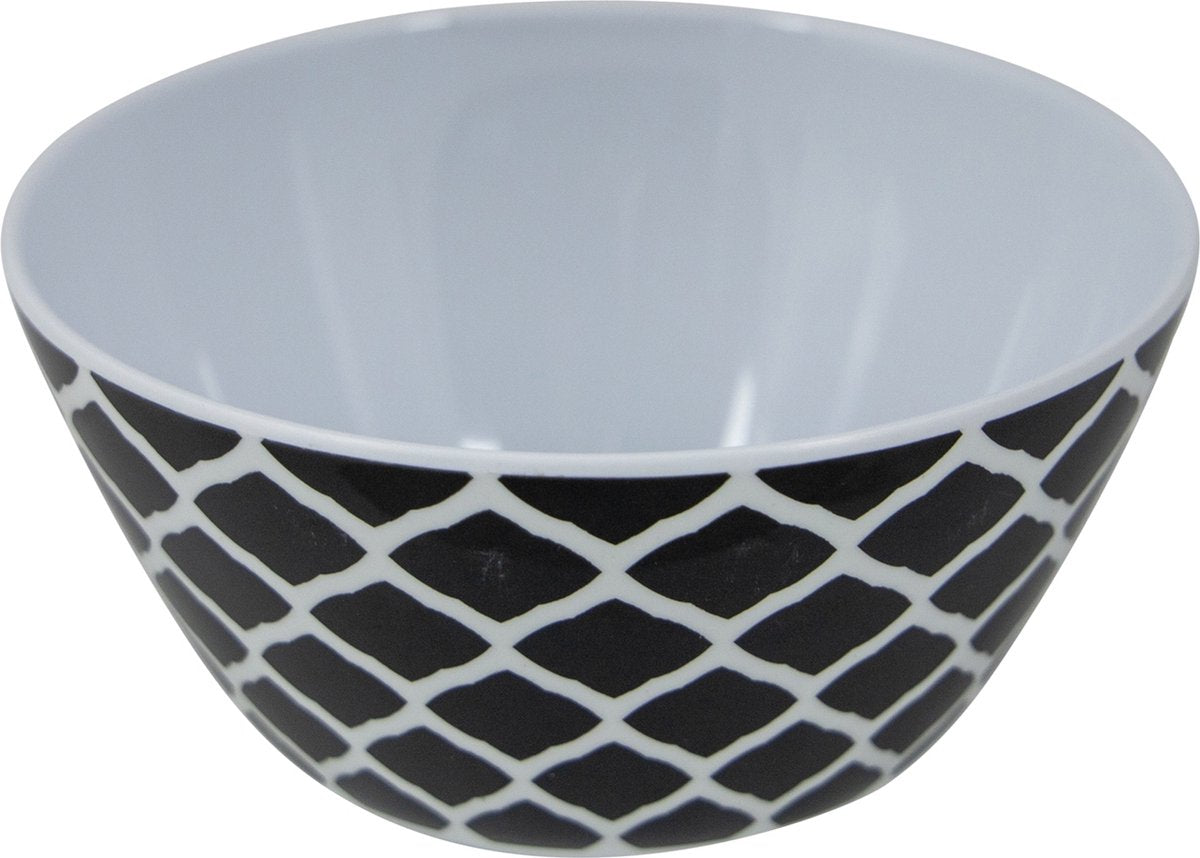  Bo-Camp Servies - Mix &amp; Match - 16 Delig - Zwart/Wit