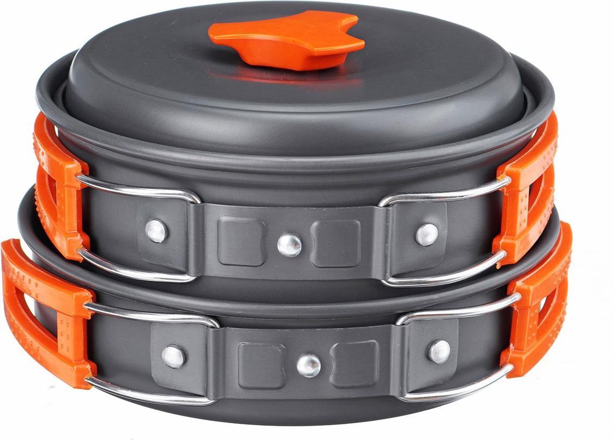  Camping Outdoor Kookset 13-delig Camping Servies En Pannen Pannenset Keukengerei - BPA-vrij &amp; Geen Giftige Stoffen - Opvouwbaar &amp; Licht - Ideaal Voor Reizen, Festival, Wandelen
