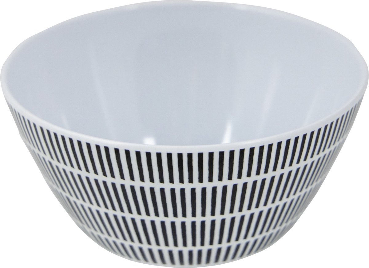  Bo-Camp Servies - Mix &amp; Match - 16 Delig - Zwart/Wit