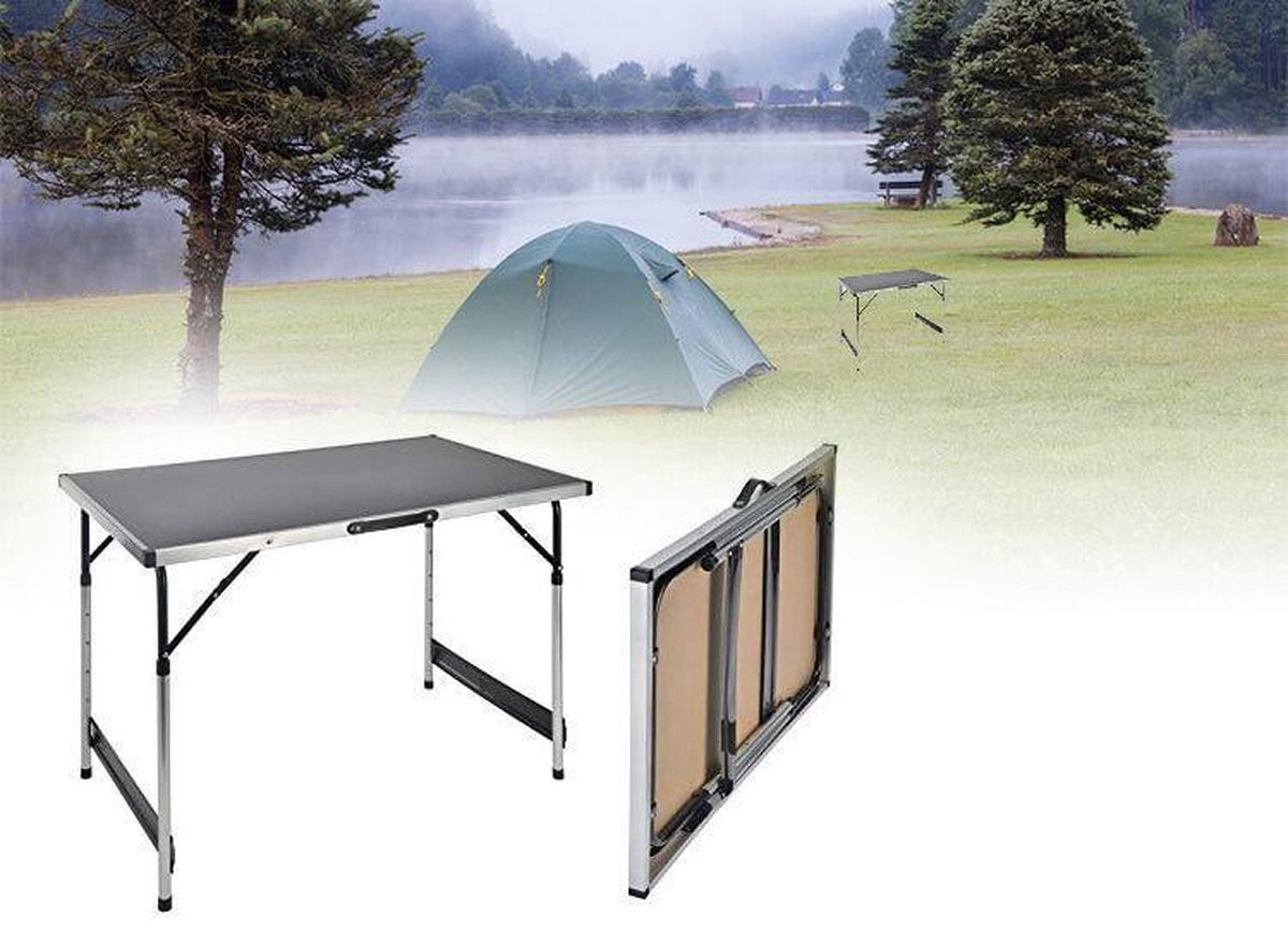  Hi Opvouwbare Campingtafel - 100 X 60 X 73-94 Cm