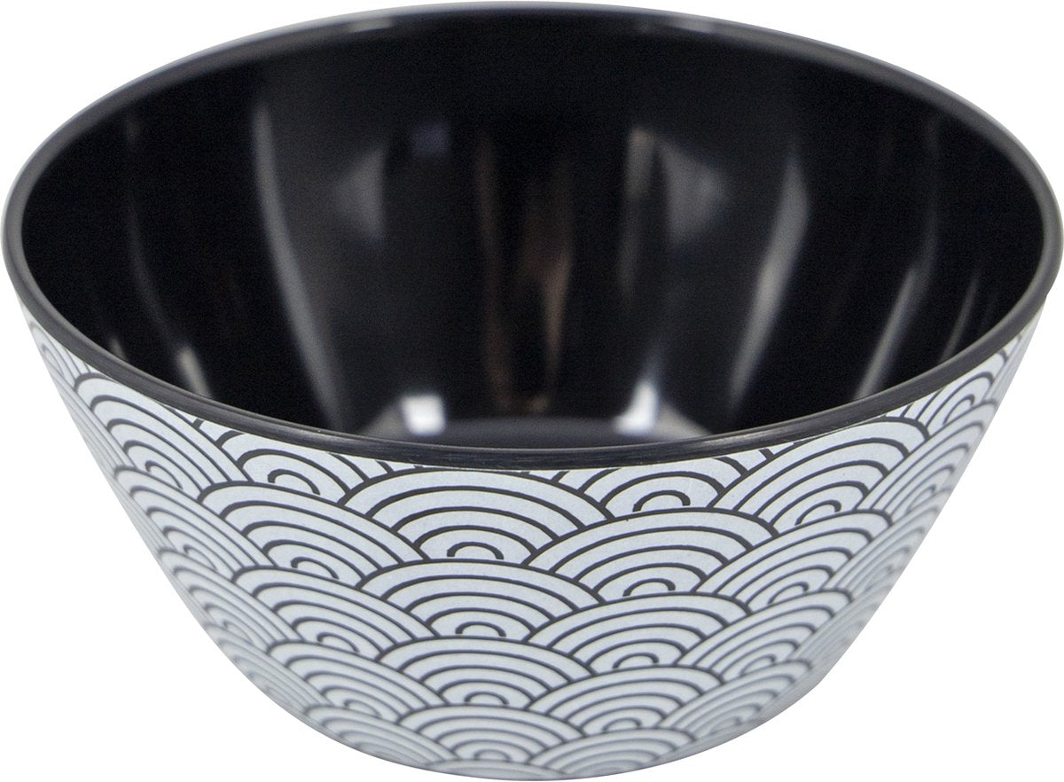  Bo-Camp Servies - Mix &amp; Match - 16 Delig - Zwart/Wit