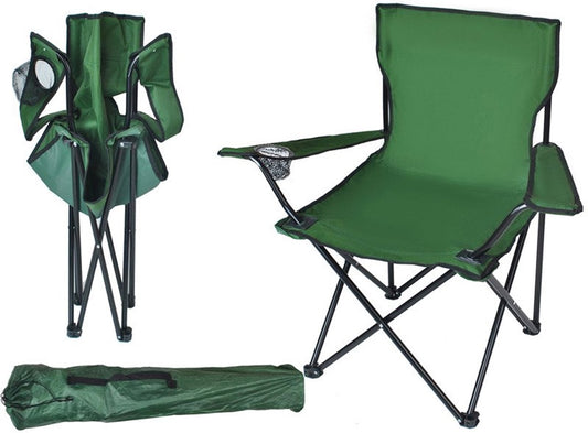  Campingstoel - Inklapbaar Visstoel - Vouwstoel - Comfortabel - Opvouwbaar Stoel - Max. 120 KG - Groen - Rheme