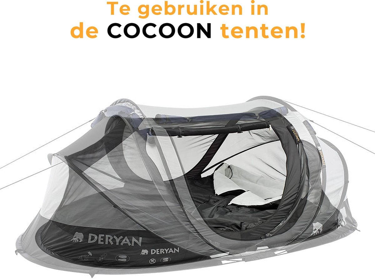  Deryan Luxe Pop-up Reisklamboe - Lichtgewicht 2 Persoons Klamboe – Geimpregneerd - Slaapcompartiment Voor Tent - Binnentent
