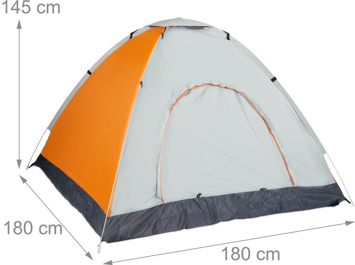  Relaxdays Strandtent Pop-up - Omkleedtent - 145x180 Cm - 2-3 Personen - Beachtent -compact - Oranje