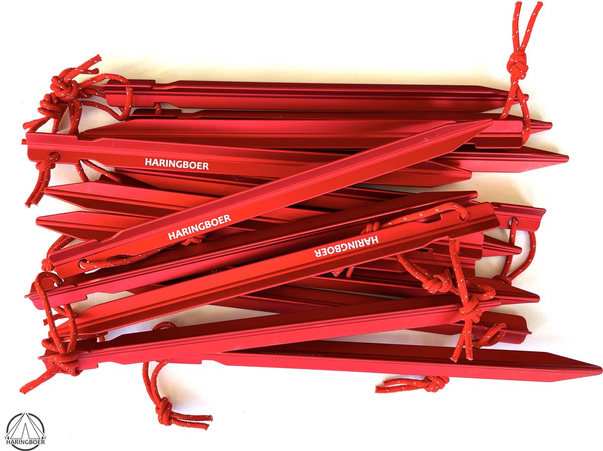 Haringboer Tentharingen - 18cm 7075-T6 Aluminium Y-haringen - Tentharingen Inclusief Haringzak