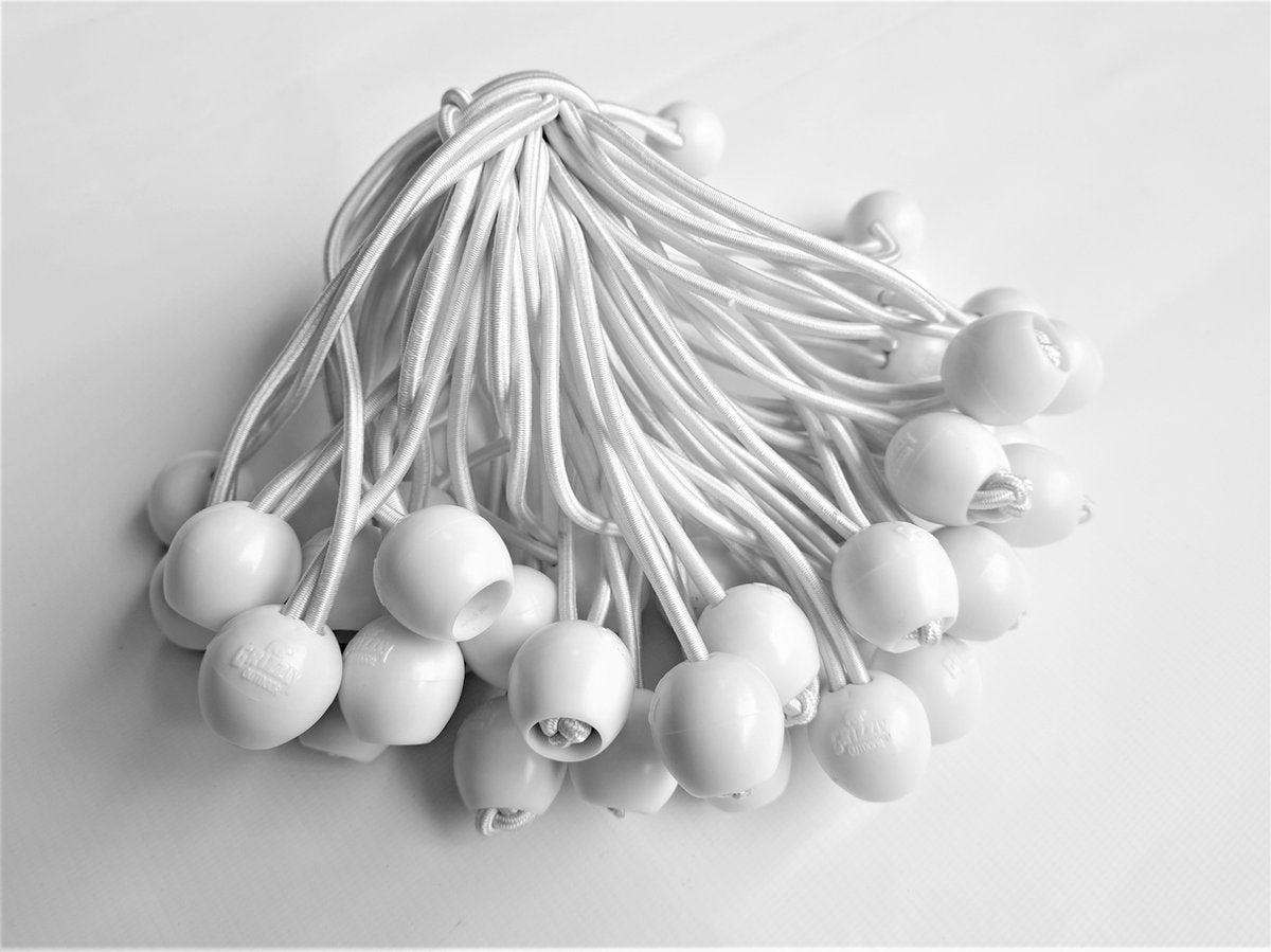  Partytent Elastiek Met Balletje | Lang| +/- 16 Cm | 40 Stuks