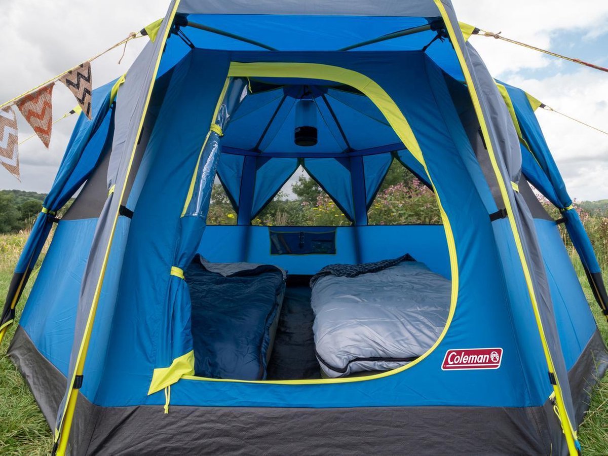  Coleman OctaGo Tent - Festival - 3-Persoons - Blauw/lime