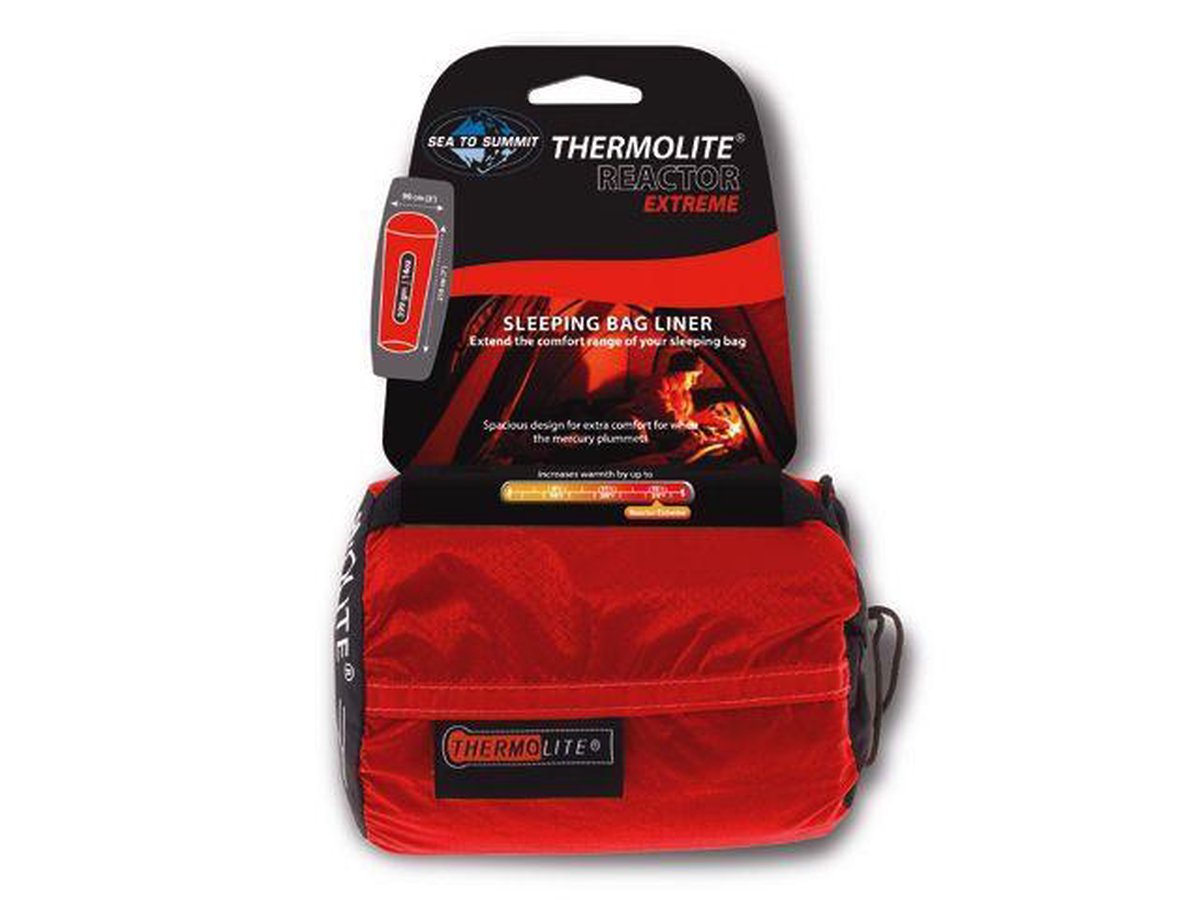  Sea To Summit - Reactor Extreme Thermolite® Mummy Liner - Lakenzak - Extra Verwarmend - Rood