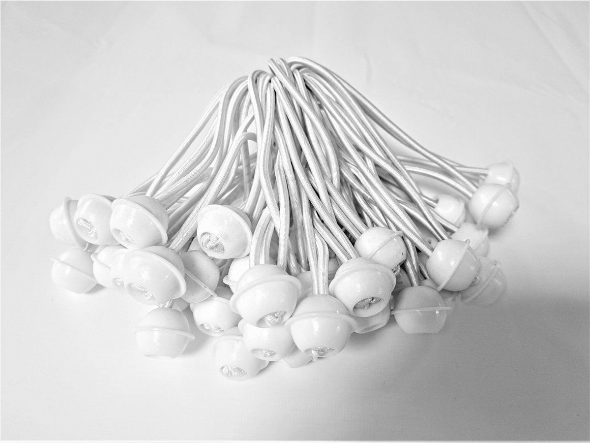 KC Partytent Elastiek Met Balletje | Lang | +/- 15 Cm | 40 Stuks