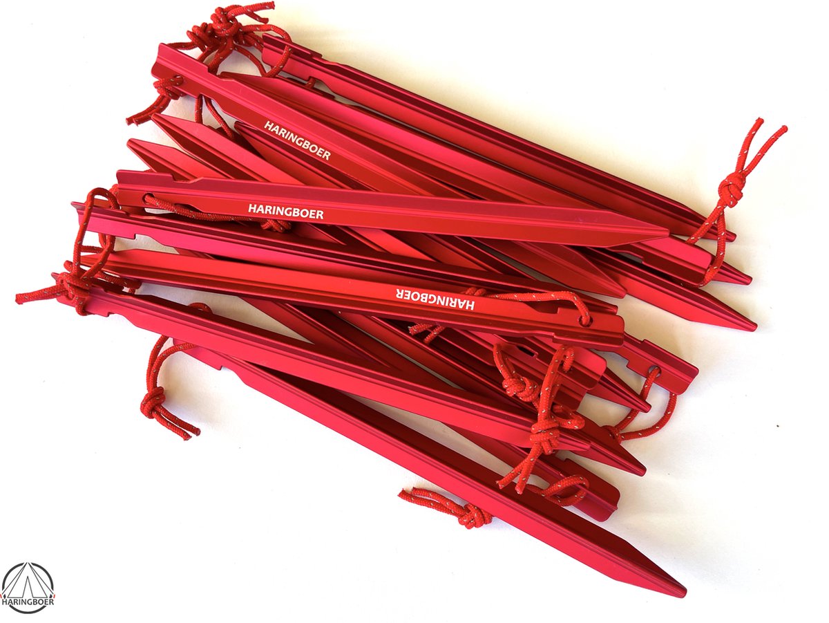  Haringboer Tentharingen - 18cm 7075-T6 Aluminium Y-haringen - Tentharingen Inclusief Haringzak