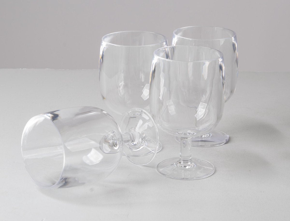  Bo-Camp Wijnglas - Campingglas - Kunststof - Nestbaar - 4 Stuks - 250 Ml