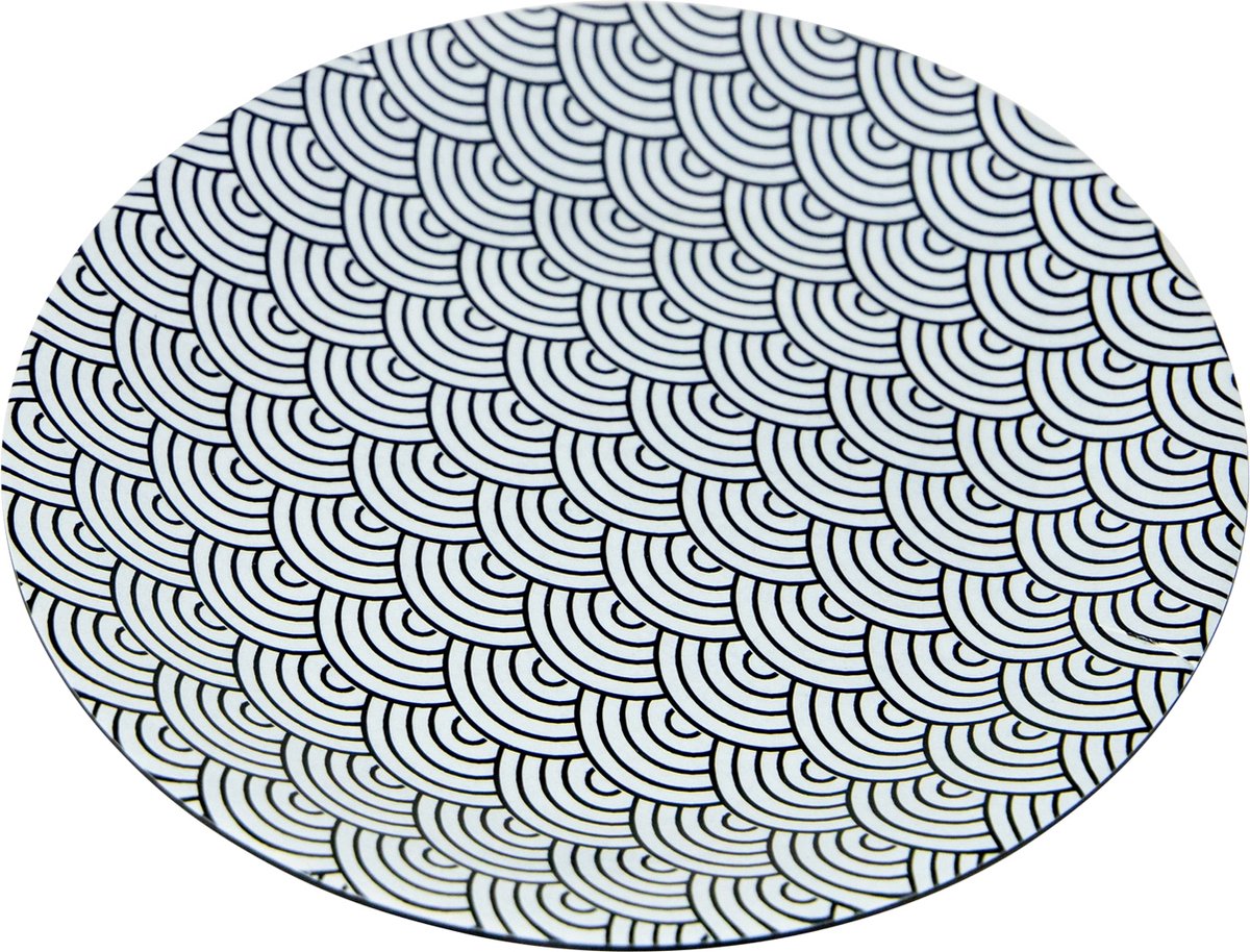  Bo-Camp Servies - Mix &amp; Match - 16 Delig - Zwart/Wit