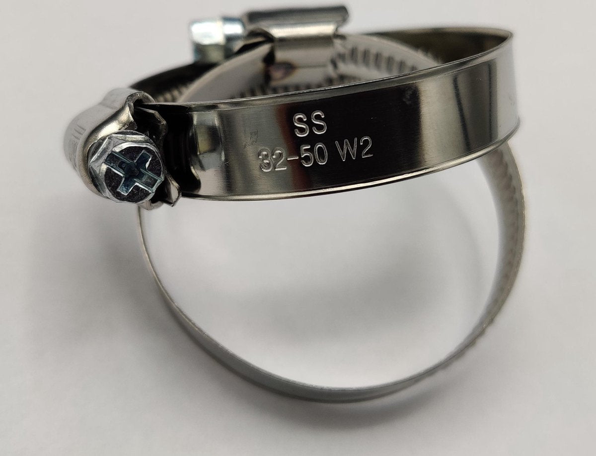  5X RVS SBS Slangen Klem Spanwijdte 32-50mm, 12 Mm Breed (WS2EUR)