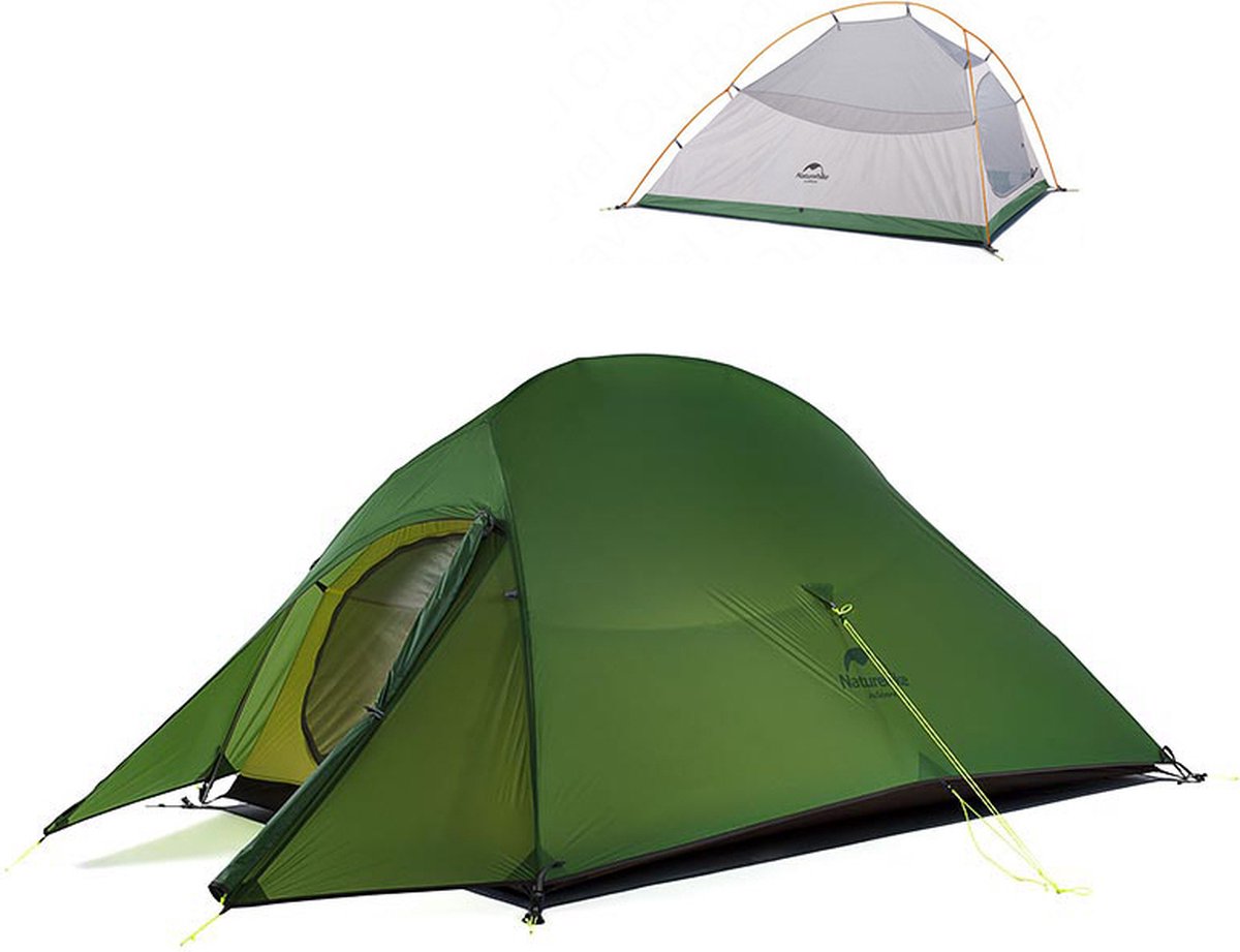  Cloud Up 3 Upgraded - Naturehike® - Tent 3 Persoons - Lichtgewicht Tent - Incl. Grondzeil - 20D 4000MM - Outdoor Kampeertent - Waterdicht - Hiking &amp; Wandelen