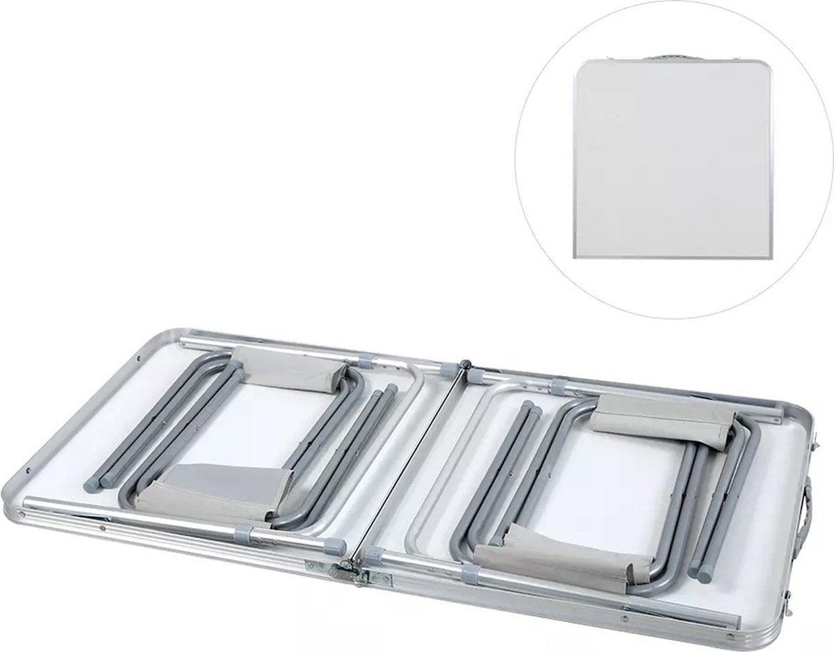 Merkloos Campingtafel - Opklapbaar - 75 X 55 X 70 Cm - Compact - Met Handvat