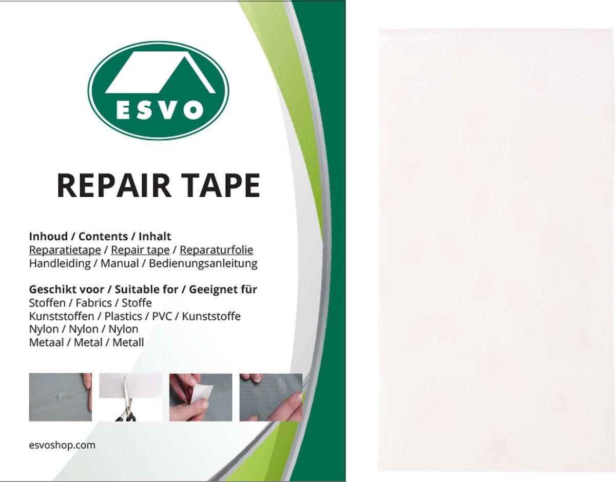 ESVO Reparatietape Voor Permanente Reparatie Van Stoffen 28 X 7,6 Cm