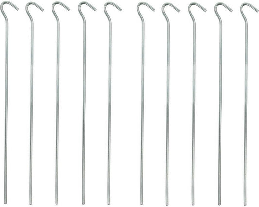 PROPLUS 10x Stuks Grondpennen/tentharingen Metaal Halfrond 30 Cm - Kampeer Artikelen Voor Tent Of Windscherm