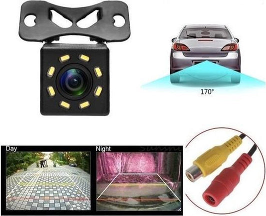  IBello HD Achteruitrijcamera Universeel, Night Vision Met 8 LEDs. Parkeer Camera