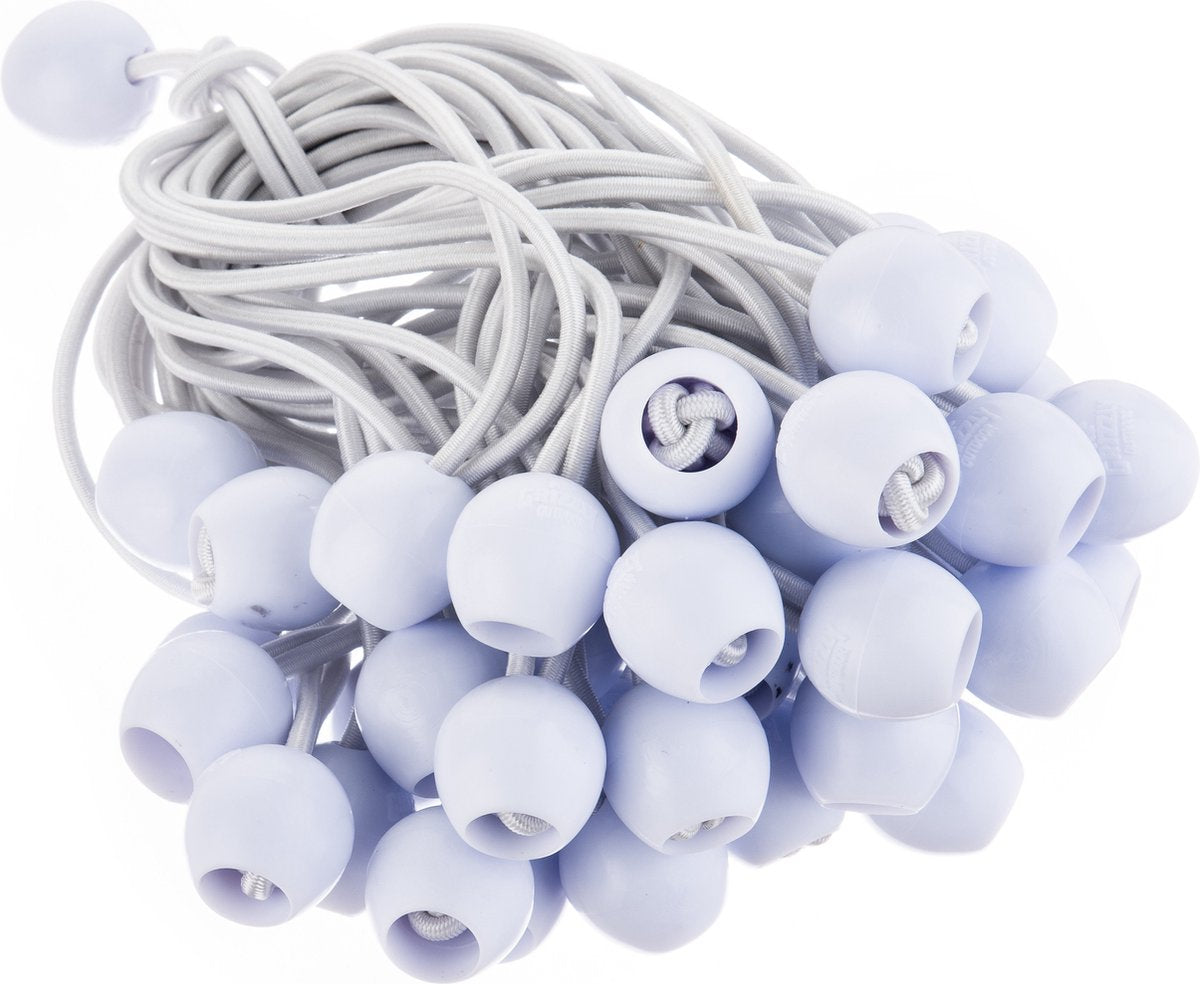  Partytent Elastiek Met Balletje | Lang| +/- 16 Cm | 40 Stuks