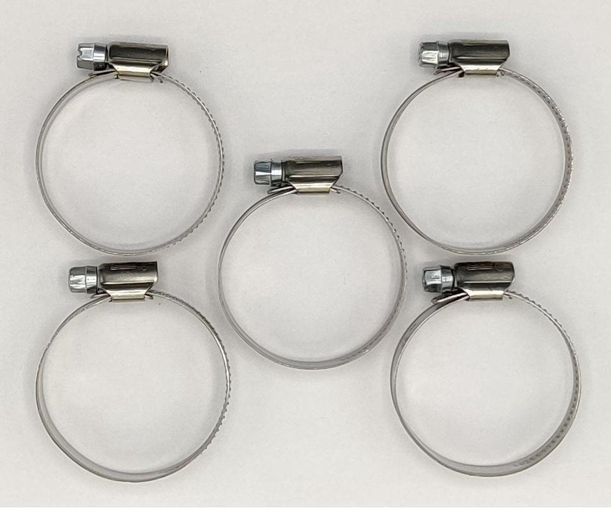  5X RVS SBS Slangen Klem Spanwijdte 32-50mm, 12 Mm Breed (WS2EUR)