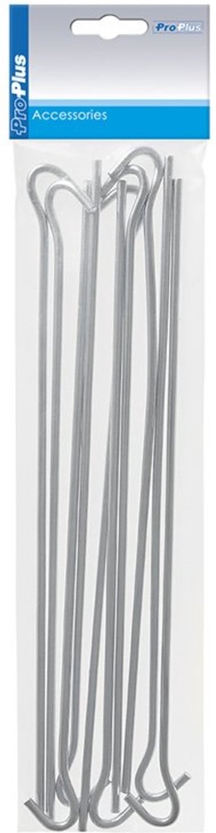 PROPLUS 10x Stuks Grondpennen/tentharingen Metaal Halfrond 30 Cm - Kampeer Artikelen Voor Tent Of Windscherm