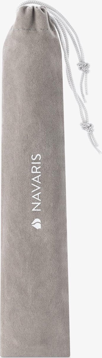  Navaris 2x Spork Met Extra Lange Handgreep - Set Van 2 - Campingbestek Van Titanium - Bestek Voor Onderweg - Lichtgewicht - Inclusief Bewaarzakje