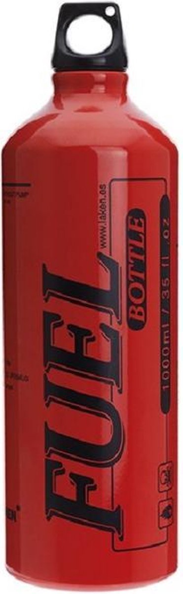  Laken - Brandstoffles - Benzinefles - Fuel Bottle - Aluminium - Rood - 1 Liter