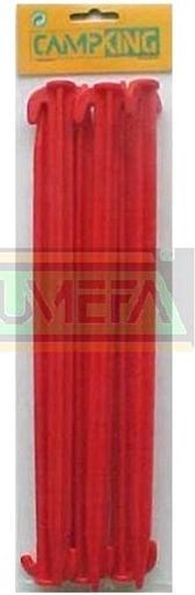  Campking Tentharing Kunststof - 30 Cm - 6 Stuks
