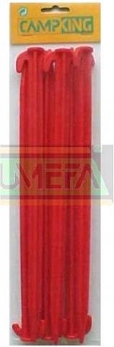  Campking Tentharing Kunststof - 30 Cm - 6 Stuks