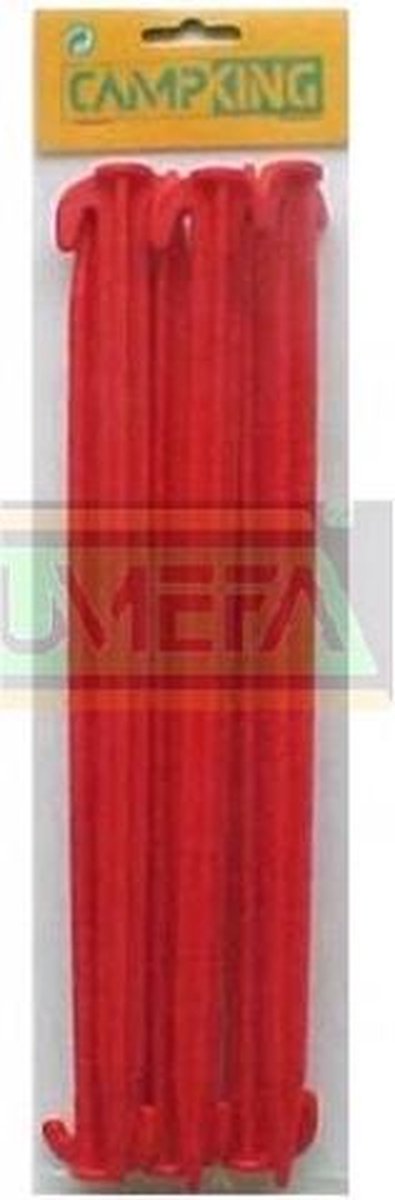  Campking Tentharing Kunststof - 30 Cm - 6 Stuks