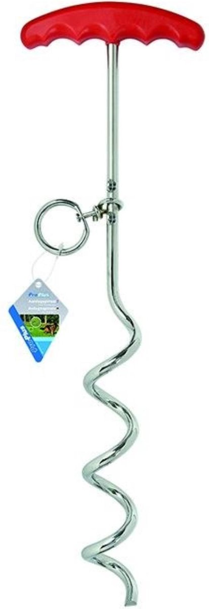 PROPLUS Pro Plus Aanlegspiraal - Hondenpen Met Handvat En Ring - Lengte 39 Cm