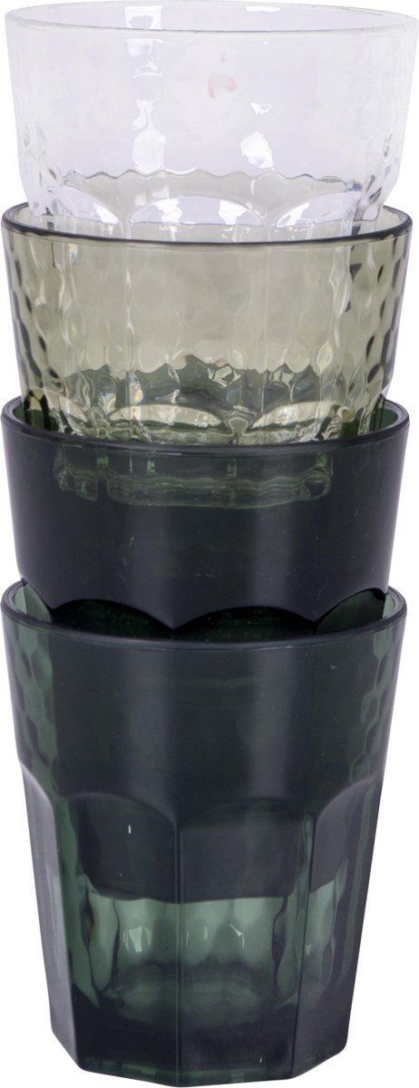  Bo-Camp - Limonade Glas - Mix &amp; Match - 4 Stuks - 200 Ml - Groen