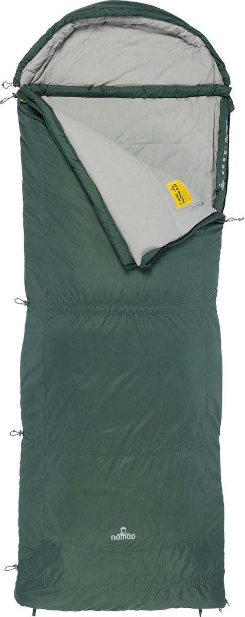  NOMAD® Triple-S Premium Plus Slaapzak (Links) | 220x80cm Groen | Lichtgewicht &amp; Kwalitatief | Slaapzak | Incl Hoes