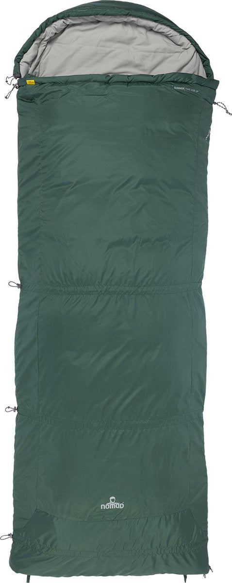  NOMAD® Triple-S Premium Plus Slaapzak (Links) | 220x80cm Groen | Lichtgewicht &amp; Kwalitatief | Slaapzak | Incl Hoes