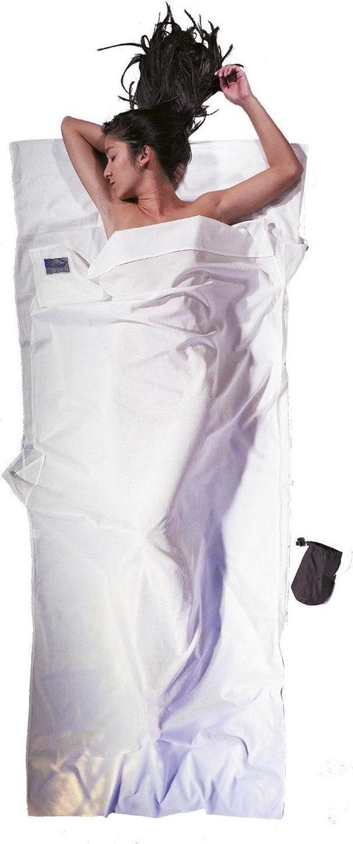  Cocoon Binnenslaapzak Mamo Travelsheet 220 X 88 Cm Katoen Wit