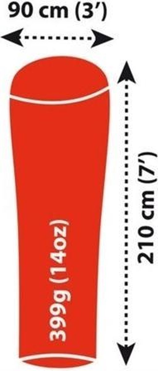  Sea To Summit - Reactor Extreme Thermolite® Mummy Liner - Lakenzak - Extra Verwarmend - Rood