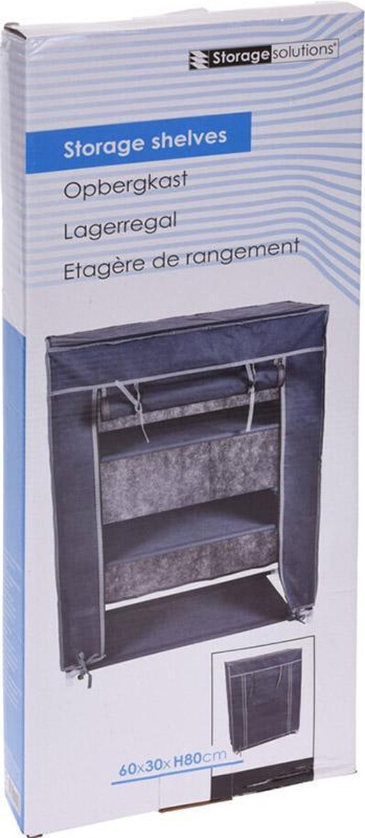 Merkloos GARDEROBE KAST - 3 SCHAPPEN - 60X30X80 CM