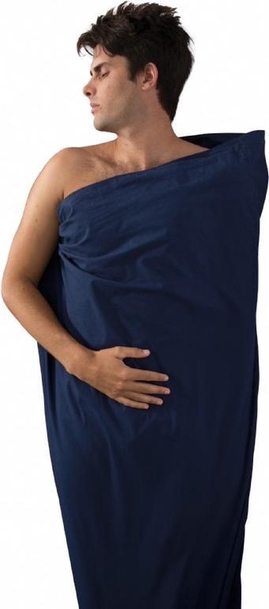  Sea To Summit - Premium Cotton Liner - Lakenzak - Katoen - Oceaan Blauw - Recht Model Lang