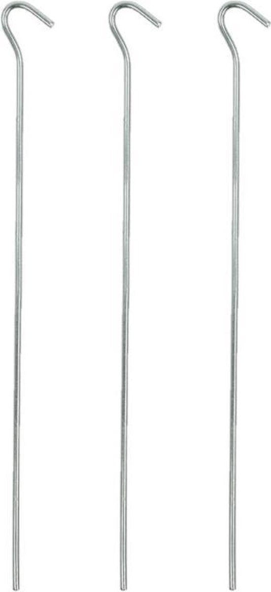 PROPLUS 10x Stuks Grondpennen/tentharingen Metaal Halfrond 30 Cm - Kampeer Artikelen Voor Tent Of Windscherm