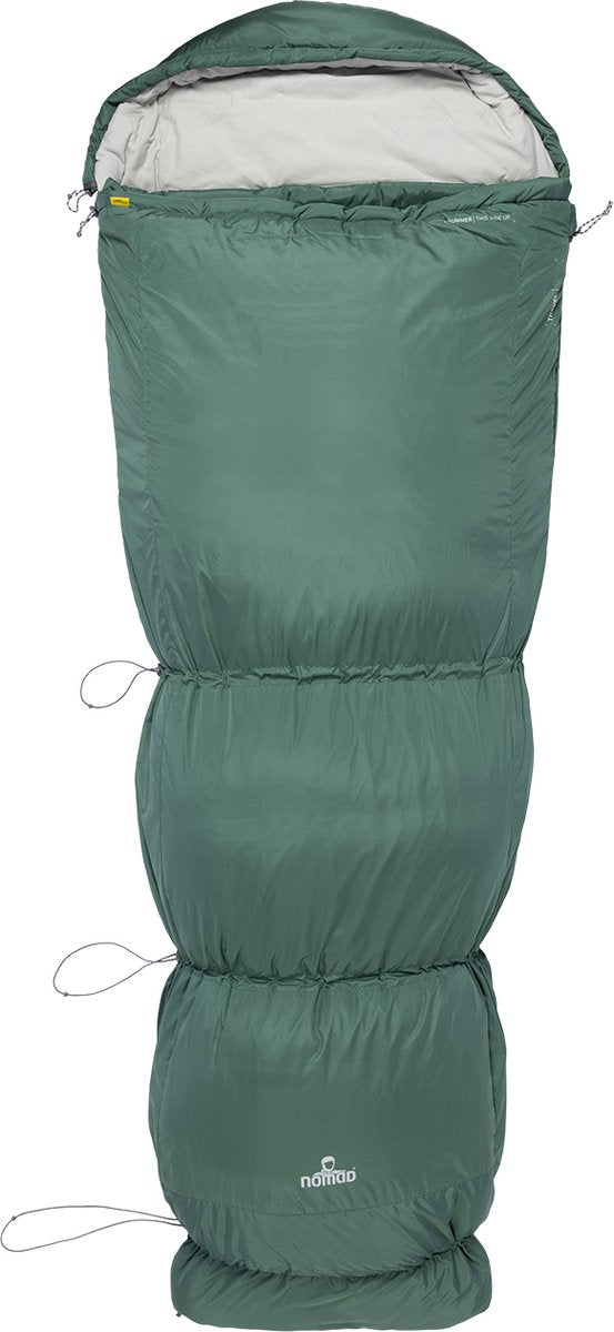  NOMAD® Triple-S Premium Plus Slaapzak (Links) | 220x80cm Groen | Lichtgewicht &amp; Kwalitatief | Slaapzak | Incl Hoes