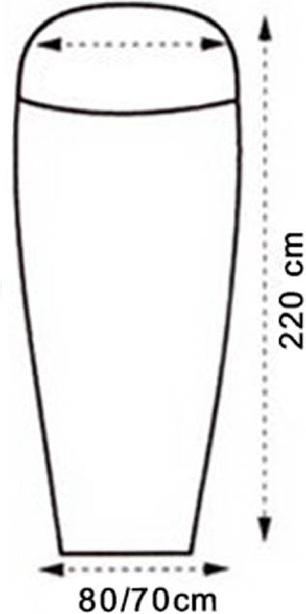  LOWLAND OUTDOOR® LAKENZAK - SUPERLITE - MUMMY MODEL - 220X80/70 CM - 280GR