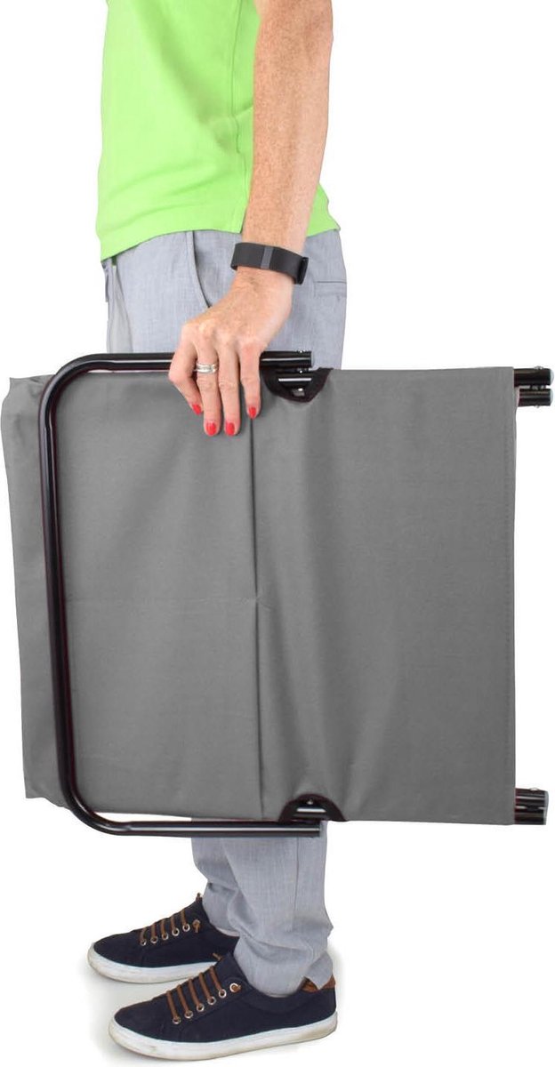  Strandmat Opvouwbaar Met Schouderband - Strandstoel Grijs 145x47x52