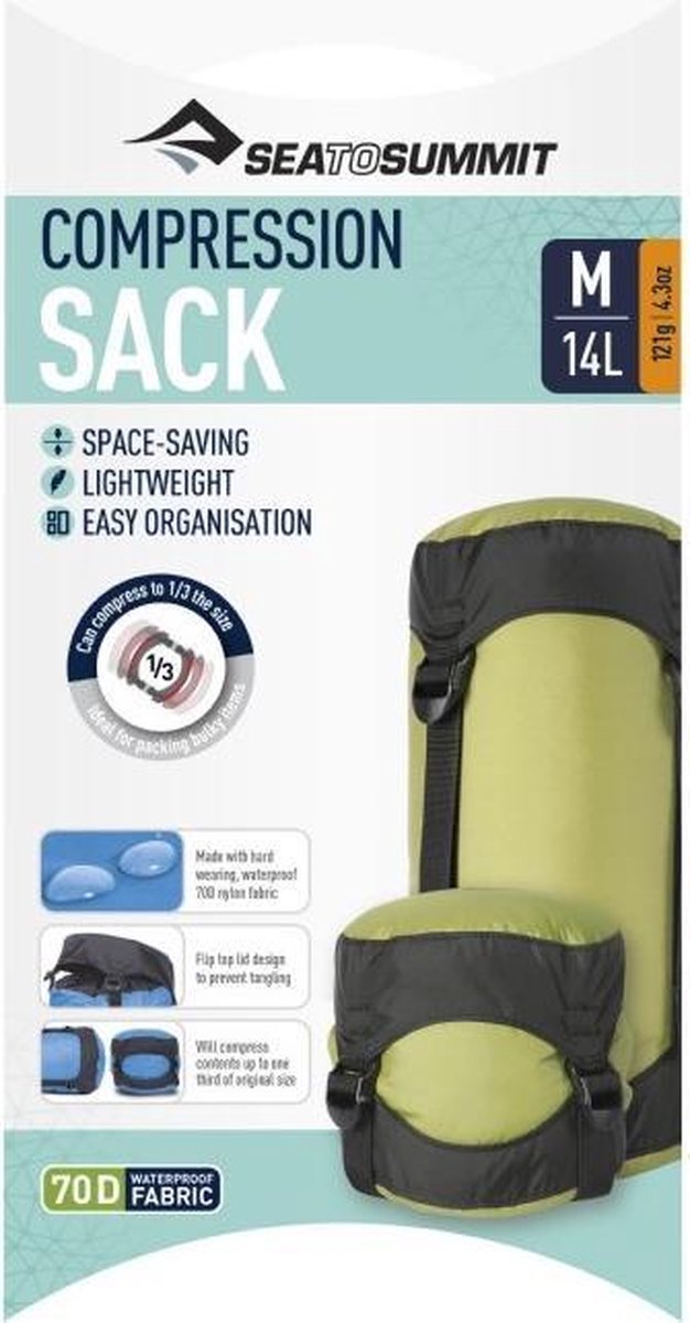  Sea To Summit Compressiezak - 14L - Groen - Lichtgewicht