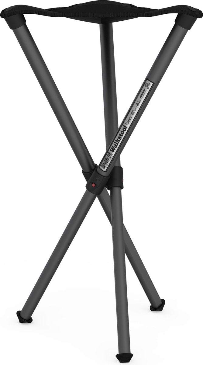  Walkstool - 3-Poots Krukje - Basic 60cm - Verstelbaar - Antraciet