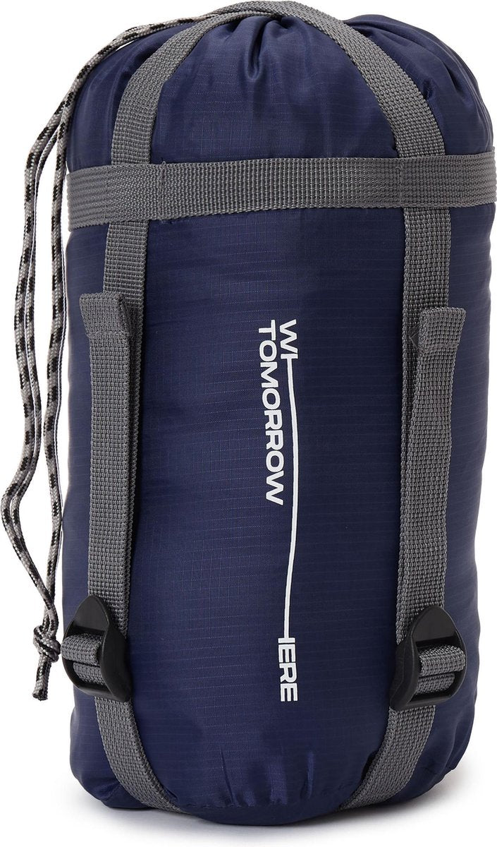 Where Tomorrow Outdoor Slaapzak | Klein En Zacht | 220 X 80 Cm X 50 Cm, Inclusief Opbergzak |ingepakt 26 X 14 Cm | 700g | Marineblauw