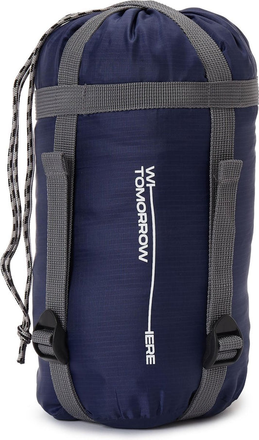  Where Tomorrow Outdoor Slaapzak | Klein En Zacht | 220 X 80 Cm X 50 Cm, Inclusief Opbergzak |ingepakt 26 X 14 Cm | 700g | Marineblauw