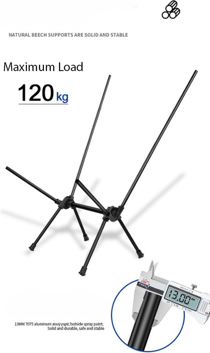  Lopoleis® Campingstoel – Campingstoel Opvouwbaar – Visstoel – Vouwstoel – Strandstoel – Inklapbaar – Lichtgewicht – Outdoor Stoel - Hoge Rugleuning